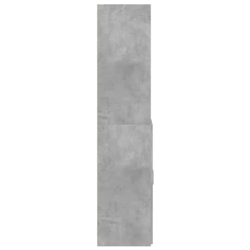 Betonszürke szerelt fa magasszekrény 80 x 42,5 x 185 cm