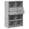 Betonszürke szerelt fa magasszekrény 80 x 42,5 x 124 cm