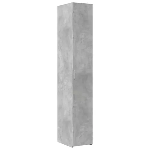 Betonszürke szerelt fa magasszekrény 30 x 42,5 x 185 cm
