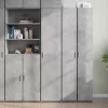Betonszürke szerelt fa magasszekrény 40x42,5x185 cm
