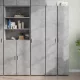 Betonszürke szerelt fa magasszekrény 40x42,5x185 cm