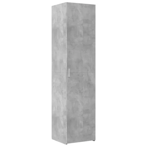 Betonszürke szerelt fa magasszekrény 45 x 42,5 x 185 cm