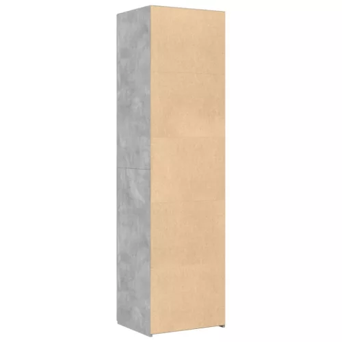 Betonszürke szerelt fa magasszekrény 50x42,5x185 cm