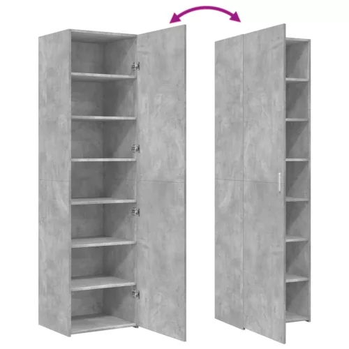 Betonszürke szerelt fa magasszekrény 50x42,5x185 cm