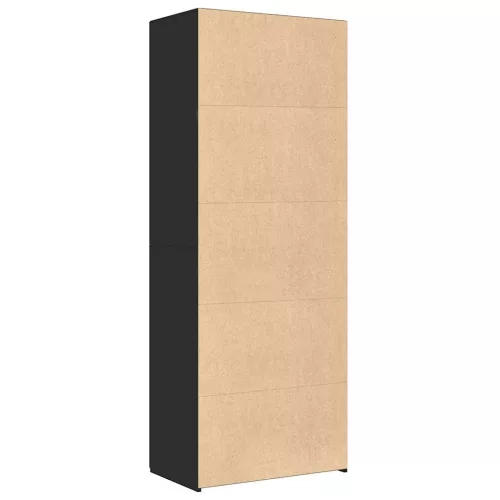 Fekete szerelt fa magasszekrény 70 x 42,5 x 185 cm