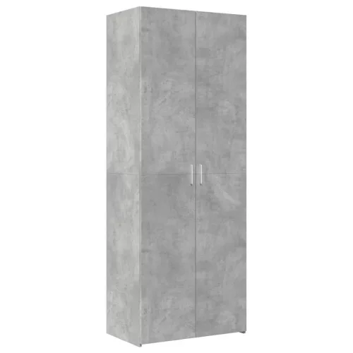 Betonszürke szerelt fa magasszekrény 70 x 42,5 x 185 cm