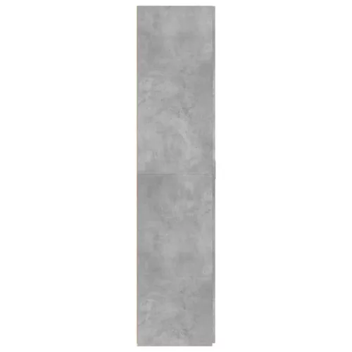 Betonszürke szerelt fa magasszekrény 70 x 42,5 x 185 cm