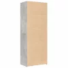 Betonszürke szerelt fa magasszekrény 70 x 42,5 x 185 cm