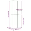 Betonszürke szerelt fa magasszekrény 70 x 42,5 x 185 cm