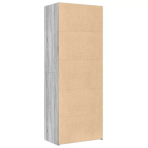 Szürke sonoma színű szerelt fa magasszekrény 70 x 42,5 x 185 cm