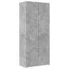 Betonszürke szerelt fa magasszekrény 80 x 42,5 x 185 cm