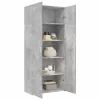 Betonszürke szerelt fa magasszekrény 80 x 42,5 x 185 cm