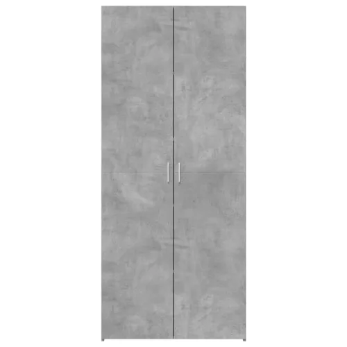 Betonszürke szerelt fa magasszekrény 80 x 42,5 x 185 cm