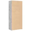 Betonszürke szerelt fa magasszekrény 80 x 42,5 x 185 cm