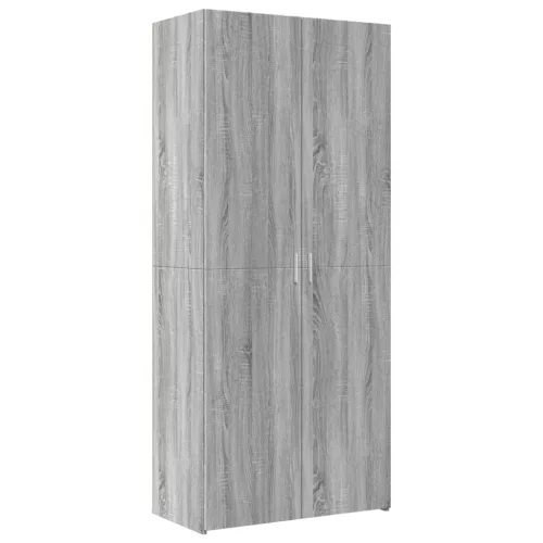 Szürke sonoma szerelt fa magasszekrény 80 x 42,5 x 185 cm