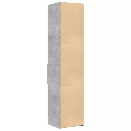 Betonszürke szerelt fa magasszekrény 40x42,5x185 cm