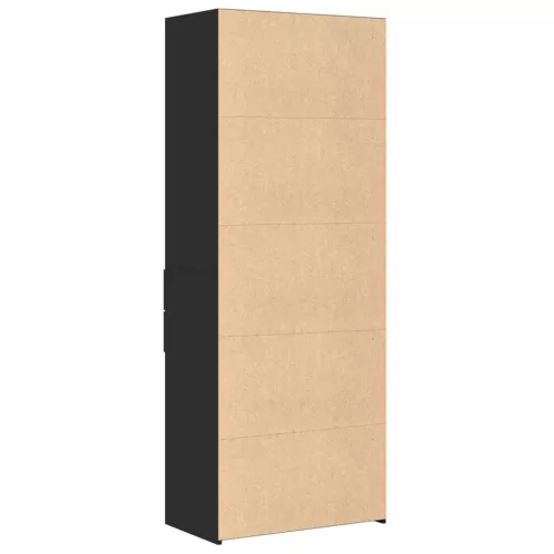 Fekete szerelt fa magasszekrény 70 x 42,5 x 185 cm