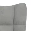 Világosszürke bársony pihenőfotel