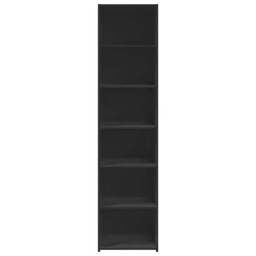 Fekete szerelt fa magasszekrény 45 x 41 x 185