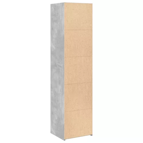 Betonszürke szerelt fa magasszekrény 45 x 41 x 185