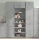 Betonszürke szerelt fa magasszekrény 70 x 41 x 185 cm