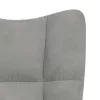 Világosszürke bársony pihenőfotel