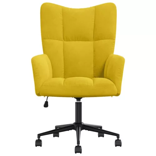 Mustársárga bársony pihenőfotel