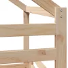 Tömör fenyőfa ágy emelettel és tetővel 80 x 200 cm