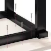 Tömör fenyőfa és acél étkezőasztal O-vázzal 70x70x75 cm
