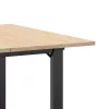 Tömör fenyőfa és acél étkezőasztal O-vázzal 80x80x75 cm