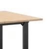 Tömör fenyőfa és acél étkezőasztal O-vázzal 90x90x75 cm
