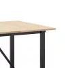 Tömör fenyőfa és acél étkezőasztal O-vázzal 180x90x75 cm