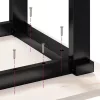 Tömör fenyőfa és acél étkezőasztal O-vázzal 90x90x75,5 cm