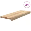 4 db tömör tölgyfa lépcsőfokok kezeletlen 70x25x2 cm