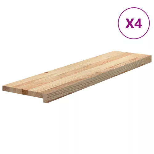 4 db tömör tölgyfa lépcsőfokok kezeletlen 100x25x2 cm