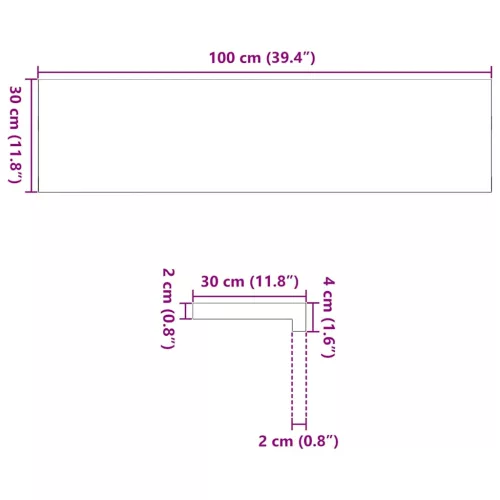4 db tömör tölgyfa lépcsőfokok kezeletlen 100x30x2 cm