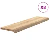 8 db tömör tölgyfa lépcsőfokok kezeletlen 100x30x2 cm