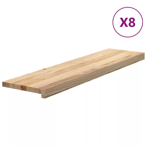 8 db tömör tölgyfa lépcsőfokok kezeletlen 100x30x2 cm