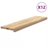 12 db tömör tölgyfa lépcsőfokok kezeletlen 100x25x2 cm