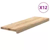 12 db tömör tölgyfa lépcsőfokok kezeletlen 80x30x2 cm