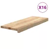 16 db tömör tölgyfa lépcsőfokok kezeletlen 70x25x2 cm