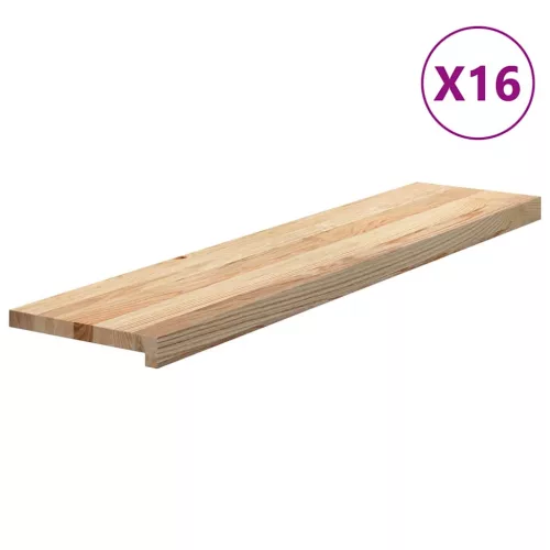16 db tömör tölgyfa lépcsőfokok kezeletlen 110x30x2 cm