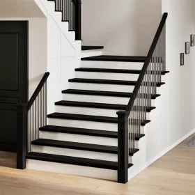  Lépcsőfokok 4 db Sötétbarna 120x25x2 cm tömör fa tölgyfa
