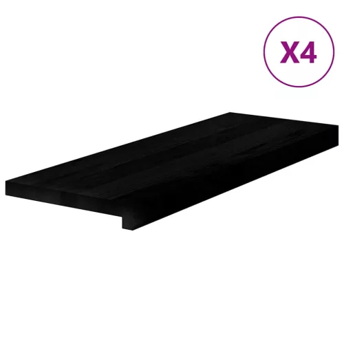 Lépcsőfokok 4 db Sötétbarna 70x30x2 cm tömör fa tölgyfa