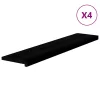 Lépcsőfokok 4 db Sötétbarna 120x30x2 cm tömör fa tölgyfa