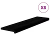 Lépcsőfokok 8 db Sötétbarna 100x25x2 cm tömör fa tölgyfa