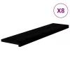 Lépcsőfokok 8 db Sötétbarna 110x25x2 cm tömör fa tölgyfa