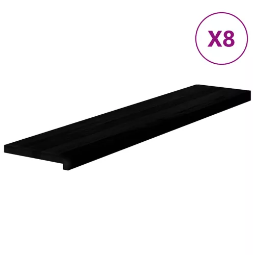 Lépcsőfokok 8 db Sötétbarna 120x25x2 cm tömör fa tölgyfa