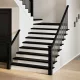 Lépcsőfokok 8 db Sötétbarna 120x30x2 cm tömör fa tölgyfa