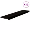 Lépcsőfokok 12 db Sötétbarna 110x25x2 cm tömör fa tölgyfa